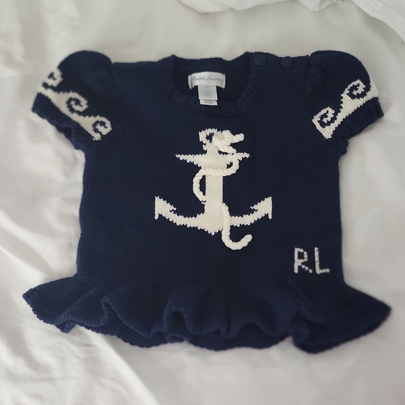 Ralph Lauren Other - Ralph Lauren Dark Blue Sweater with White Anchor